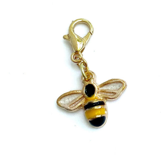 Tiny Bee Charm | Bumblebee Planner Clip | Bee Stitch Marker | Bumble Bee Bookmark