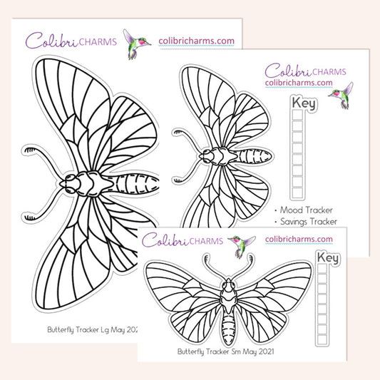 Butterfly Tracker Stickers | Bujo Tracker Stickers | Mood Tracker Stickers | Seasonal Planner Stickers