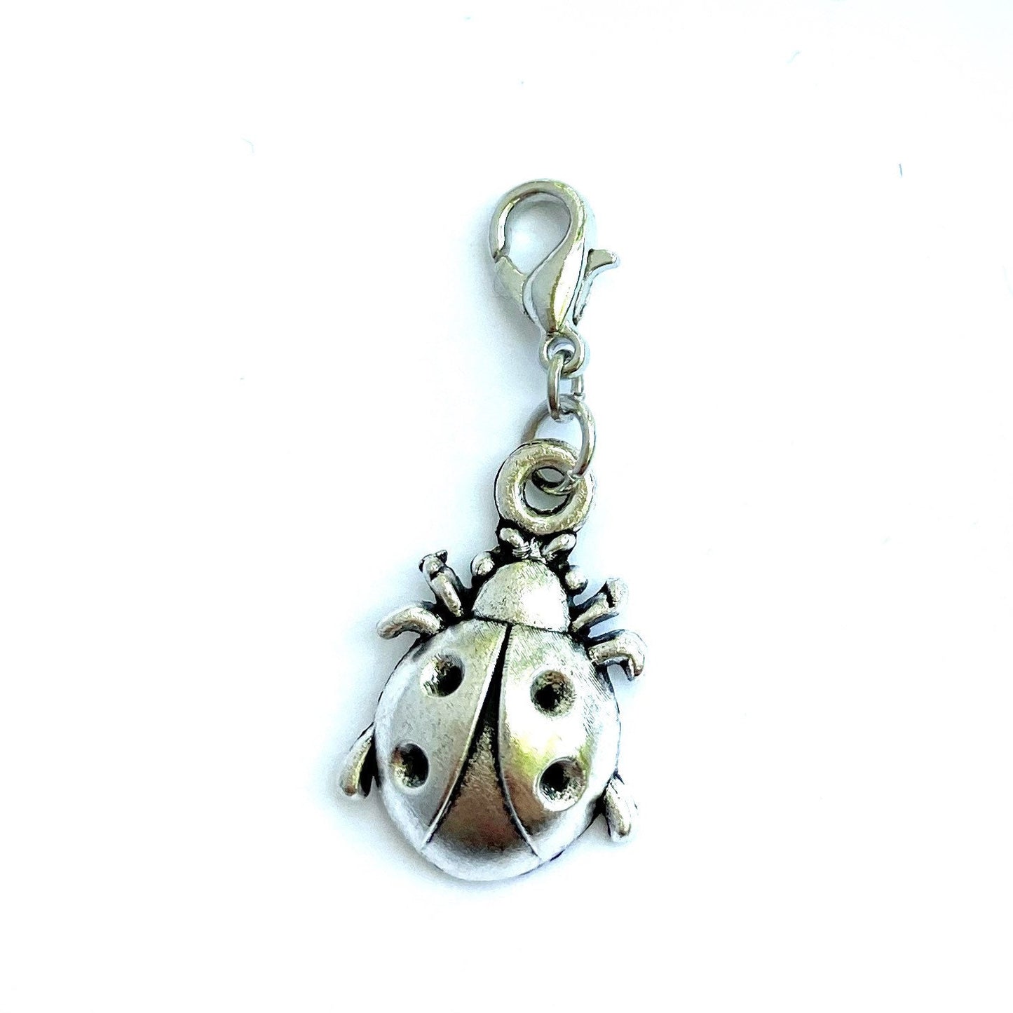 Silver Ladybug Charm | Ladybird Stitch Counter | Summer Bookmark | Progress Keeper | Marker