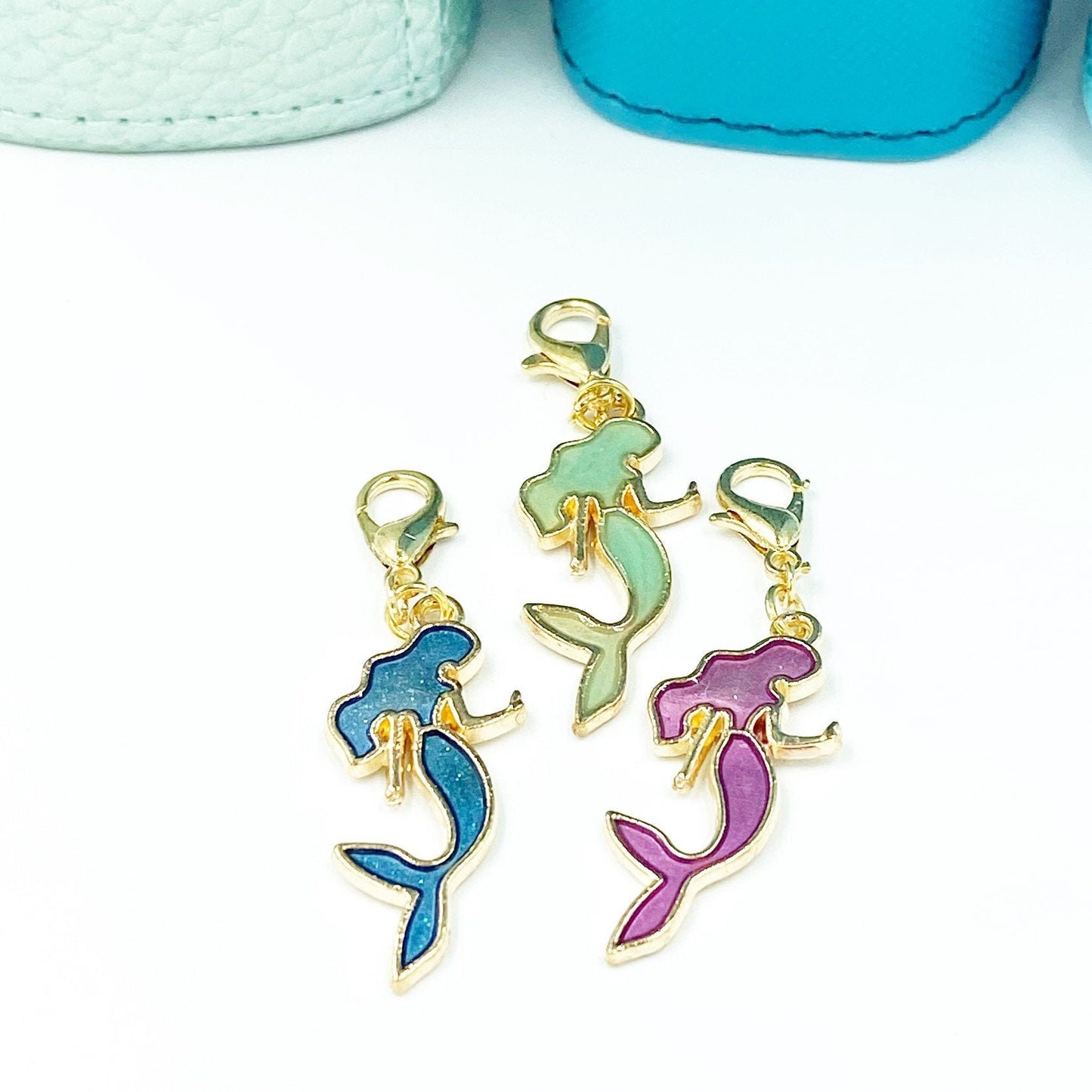 Mermaid Enamel Charms | Under the Sea Bookmark | Ocean Stitch Marker