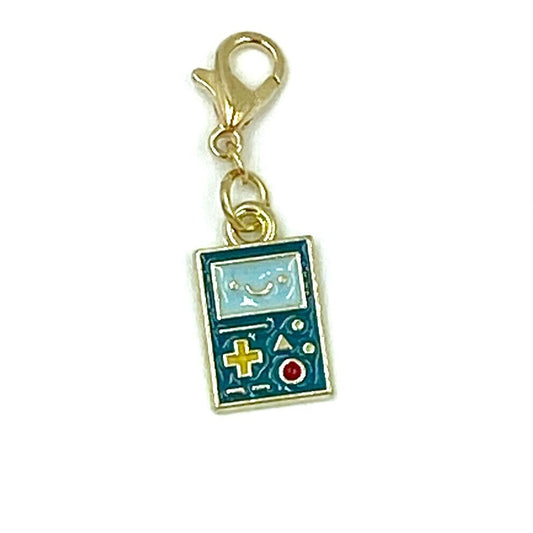 Tiny Handheld Game Charm | Video Game Planner Clip | Retro Stitch Marker