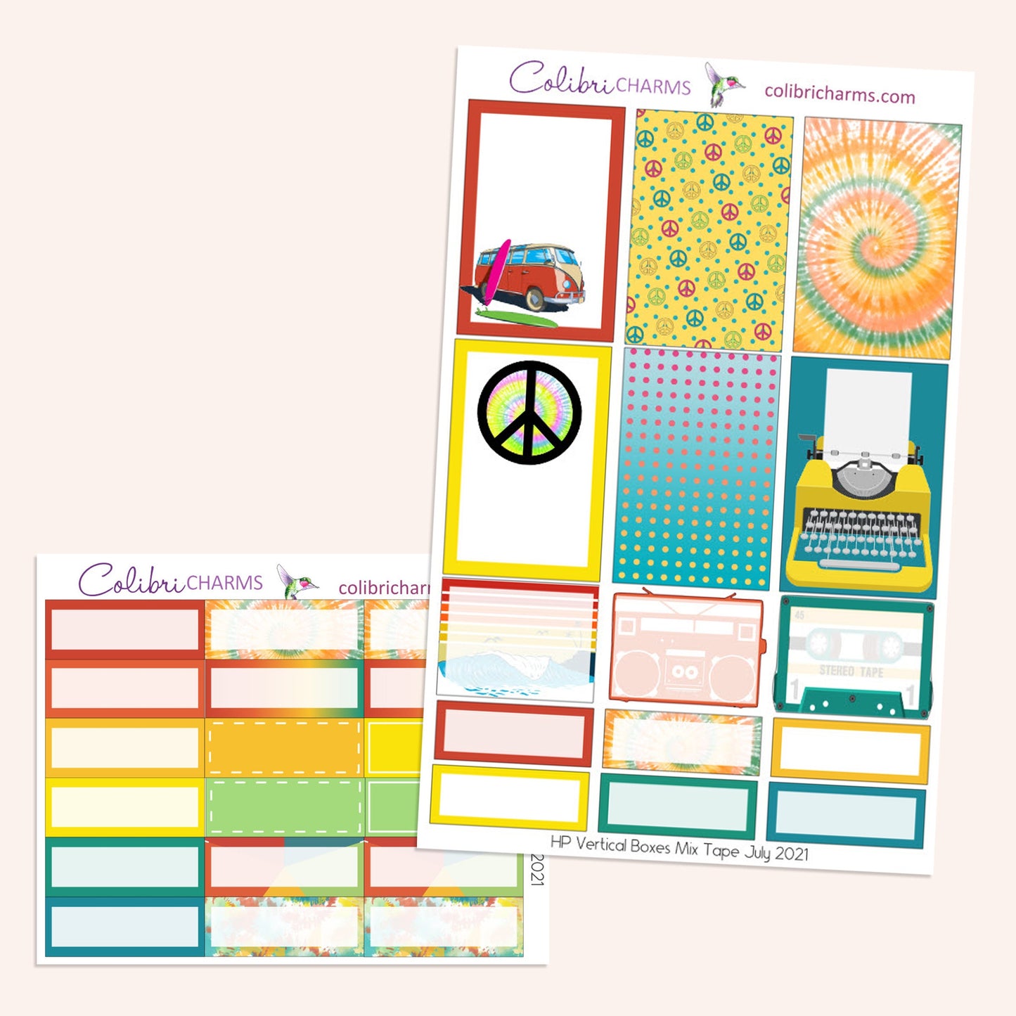 Retro Box Planner Stickers | 80s Stickers | 70s Stickers | Happy Planner Stickers | EC Stickers | Seasonal Planner Stickers