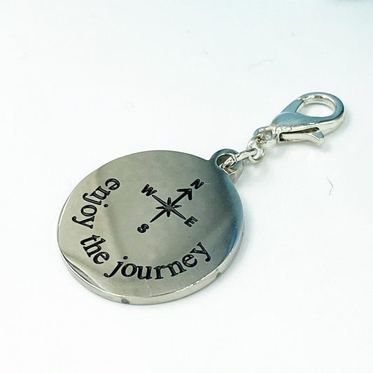 Enjoy the Journey Charm | Travel Bookmark | Affirmation Stitch Marker