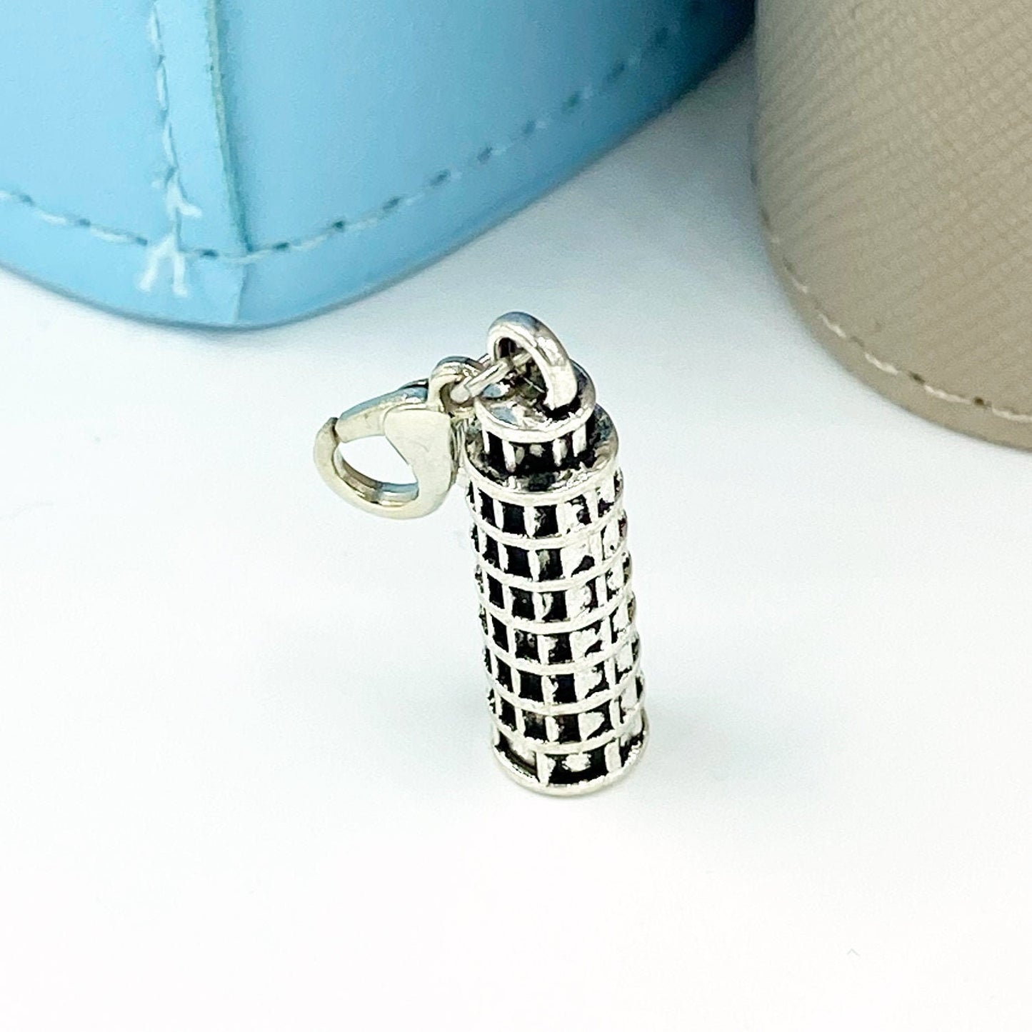 Leaning Tower of Pisa Charm | Travel Bookmark | Italy Stitch Marker