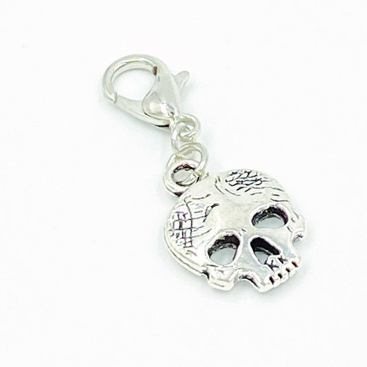 Skull Charm | Skeleton Bookmark | Halloween Stitch Marker | Spooky Progress Keeper