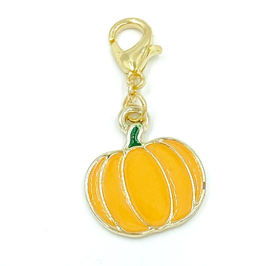 Pumpkin Charm | Enamel Gourd Planner Clip | Harvest Stitch Marker