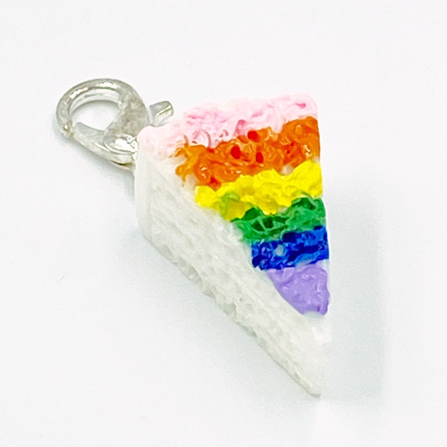 Rainbow Cake Resin Planner Charm | Celebration Stitch Marker | Birthday Cake Bookmark | Pride Progress Keeper