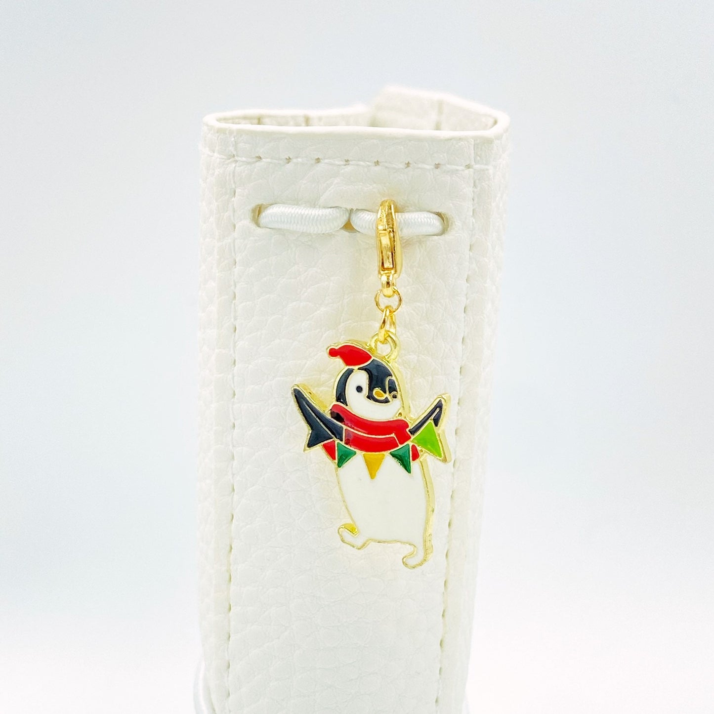 Penguin Banner Charm | Holiday Planner Clip | Christmas Stitch Marker | Winter Bookmark