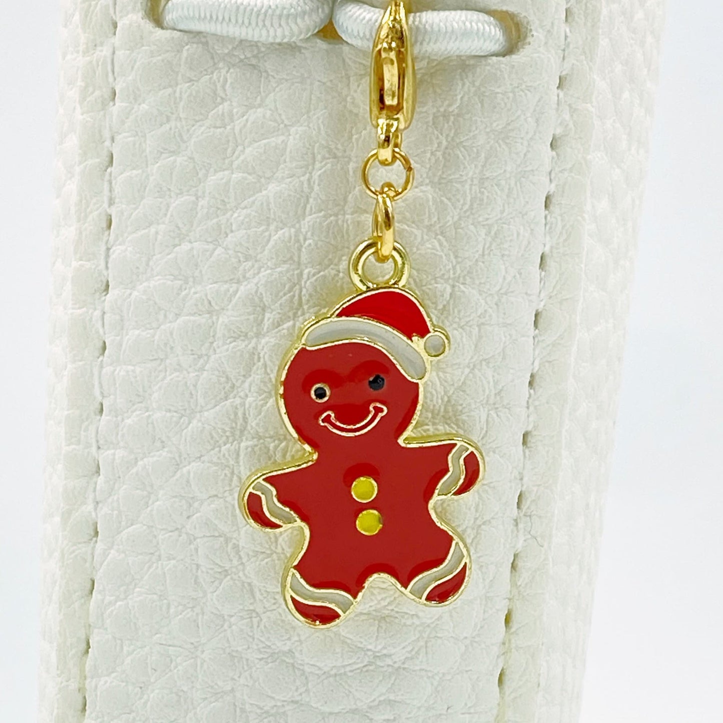 Gingerbread Man Charm | Holiday Planner Clip | Christmas Stitch Marker | Winter Bookmark