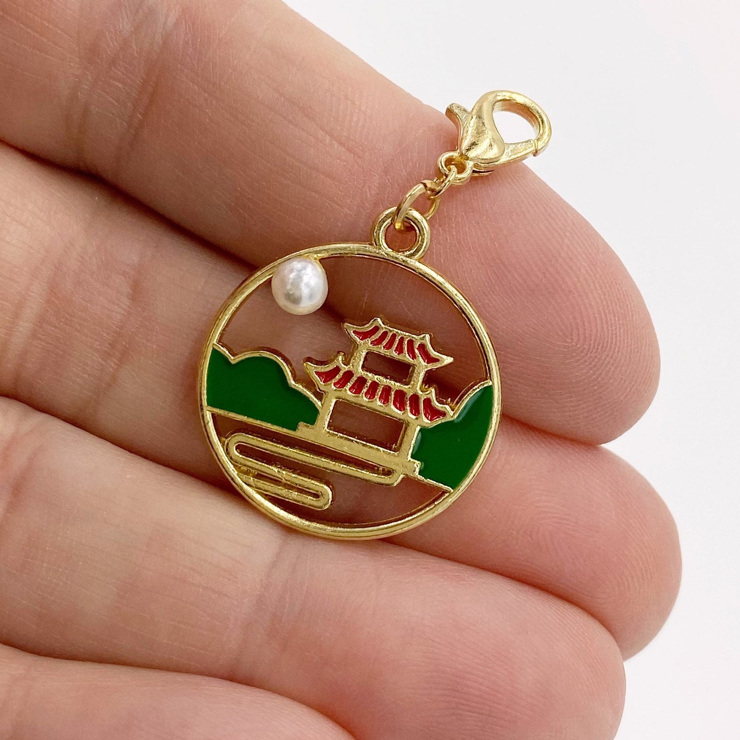 Pagoda Charms | Chinese Bookmark | Crane Progress Keeper