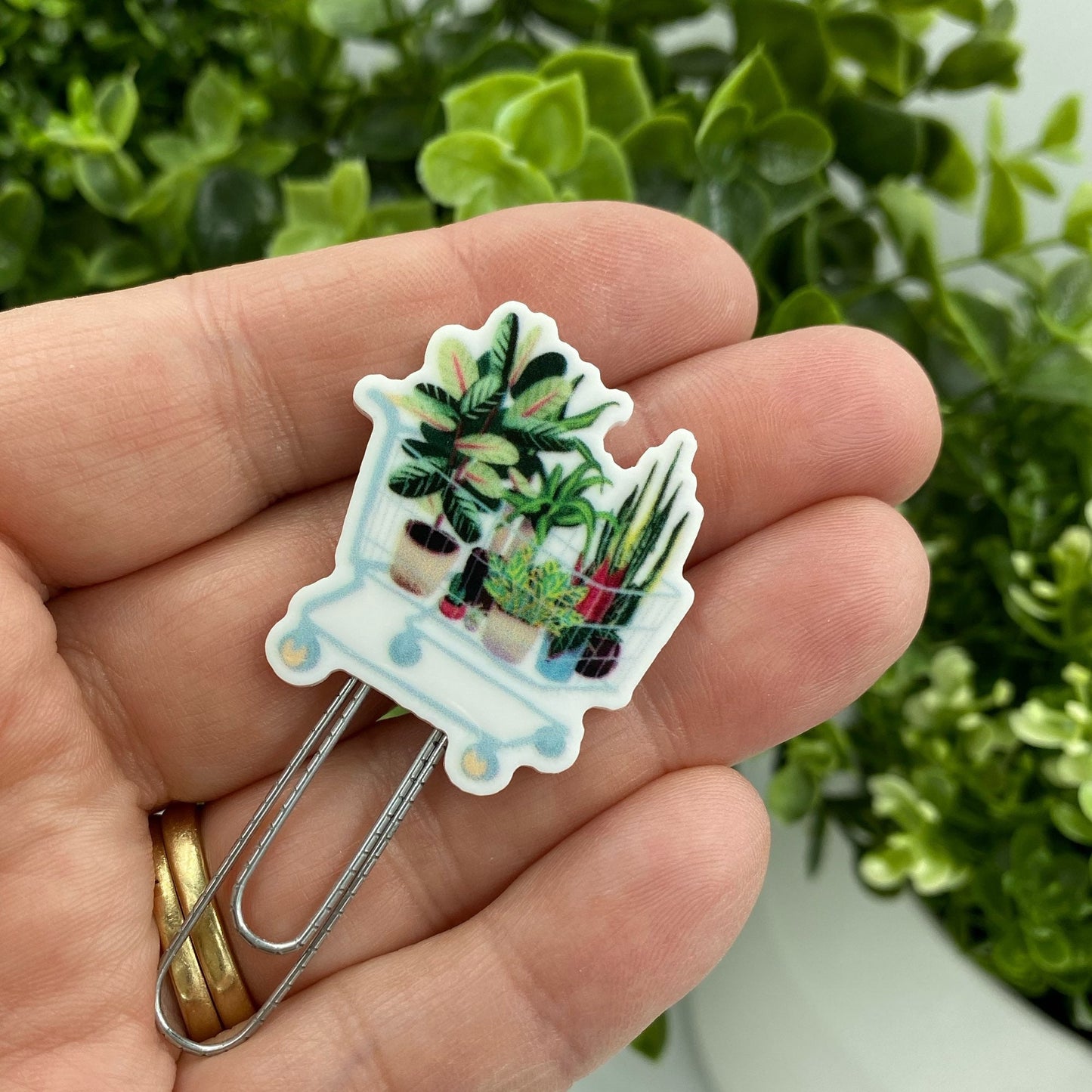 Plant Planner Clips | Plant Fan Paper Clips |  Plant Lover Bookmarks | Houseplant Paper Clip