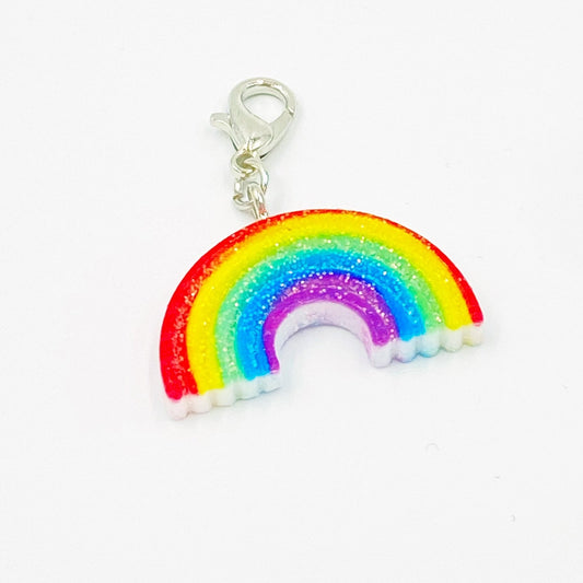 Resin Rainbow Charm | Colorful Weather Bookmark | Rainbow Stitch Counter | Progress Keeper