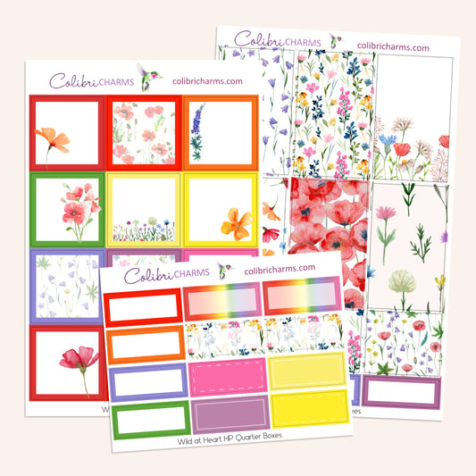 Wild at Heart Box Planner Stickers | Wildflower Stickers | Floral Stickers | Happy Planner Stickers | Seasonal Planner Stickers