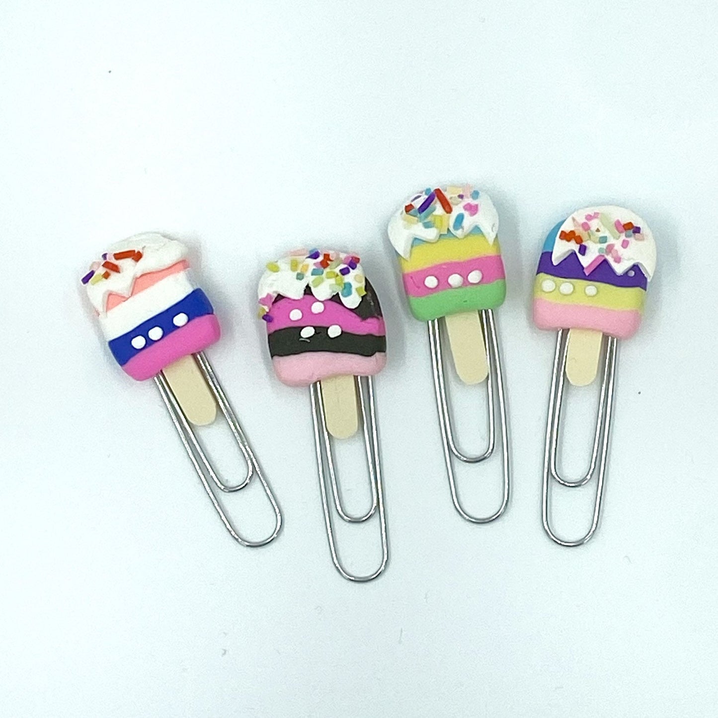 Ice Pop Planner Clips | Colorful Popsicle Clips | Planner Ice Cream Clips | Fancy Paper Clip