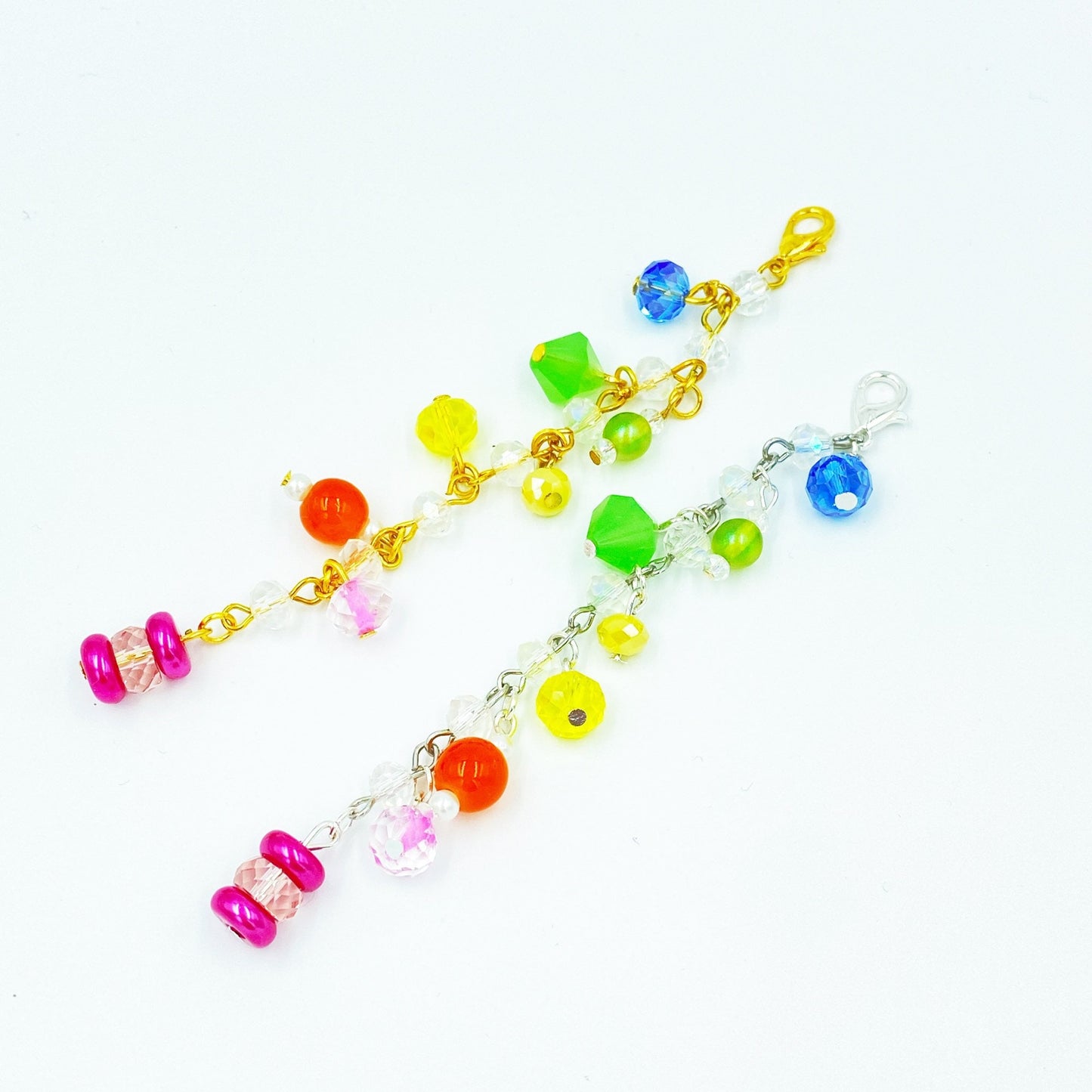 Summery Colorful Beaded Planner Charm | Brightly Colored Bead Chain | Pastel Bead Dangle | Taste of Summer