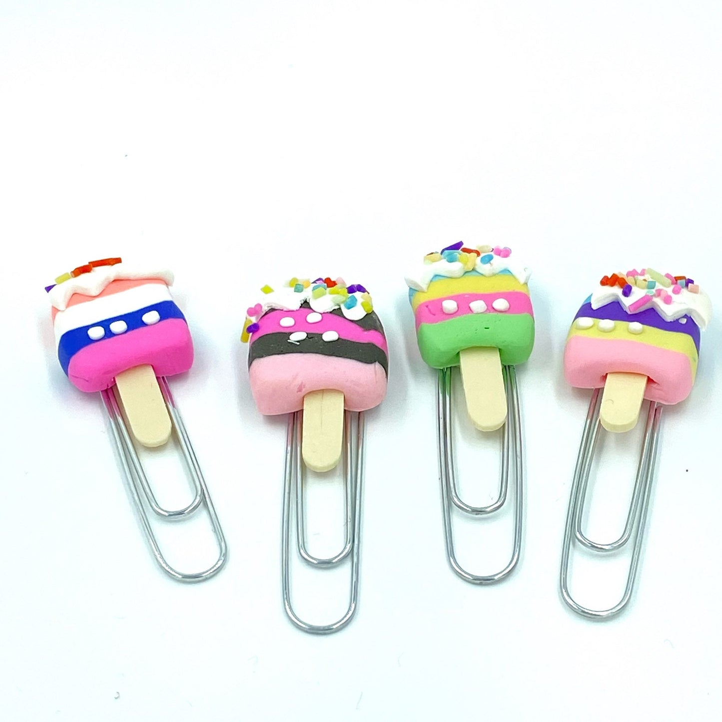 Ice Pop Planner Clips | Colorful Popsicle Clips | Planner Ice Cream Clips | Fancy Paper Clip