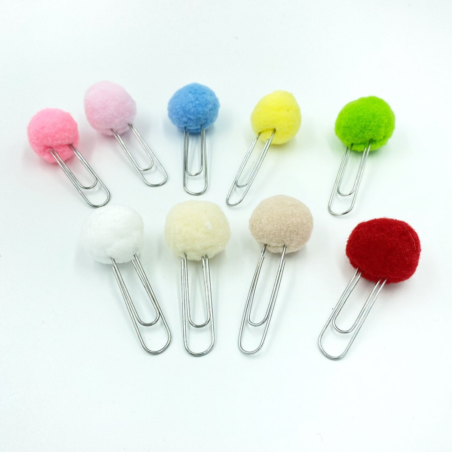 Pastel Puffy Pom Clips | Puffball Clips | Colorful Pom Pom Clips | Taste of Summer