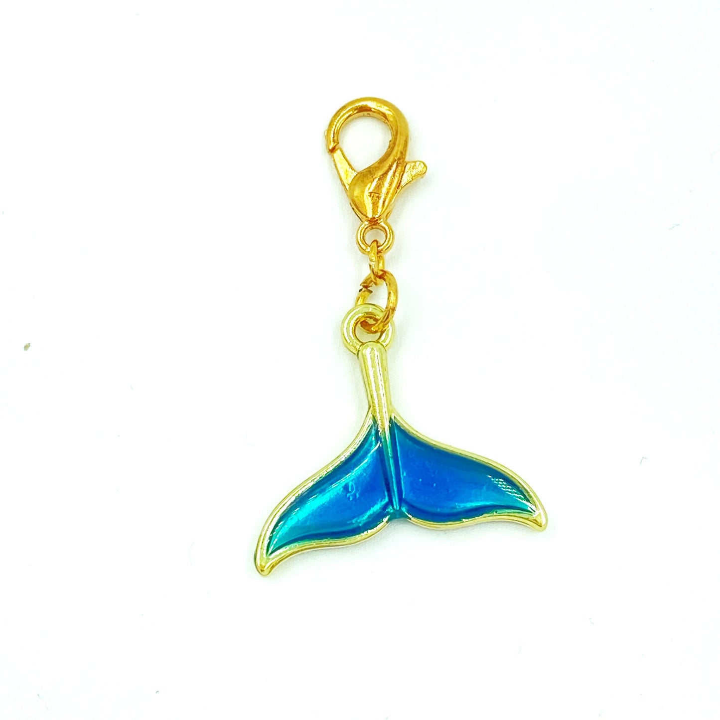 Enamel Whale Tail Planner Charm | Mermaid Bookmark | Sea Life Stitch Marker | Progress Keeper | Counter | Beach | Nantucket Holiday